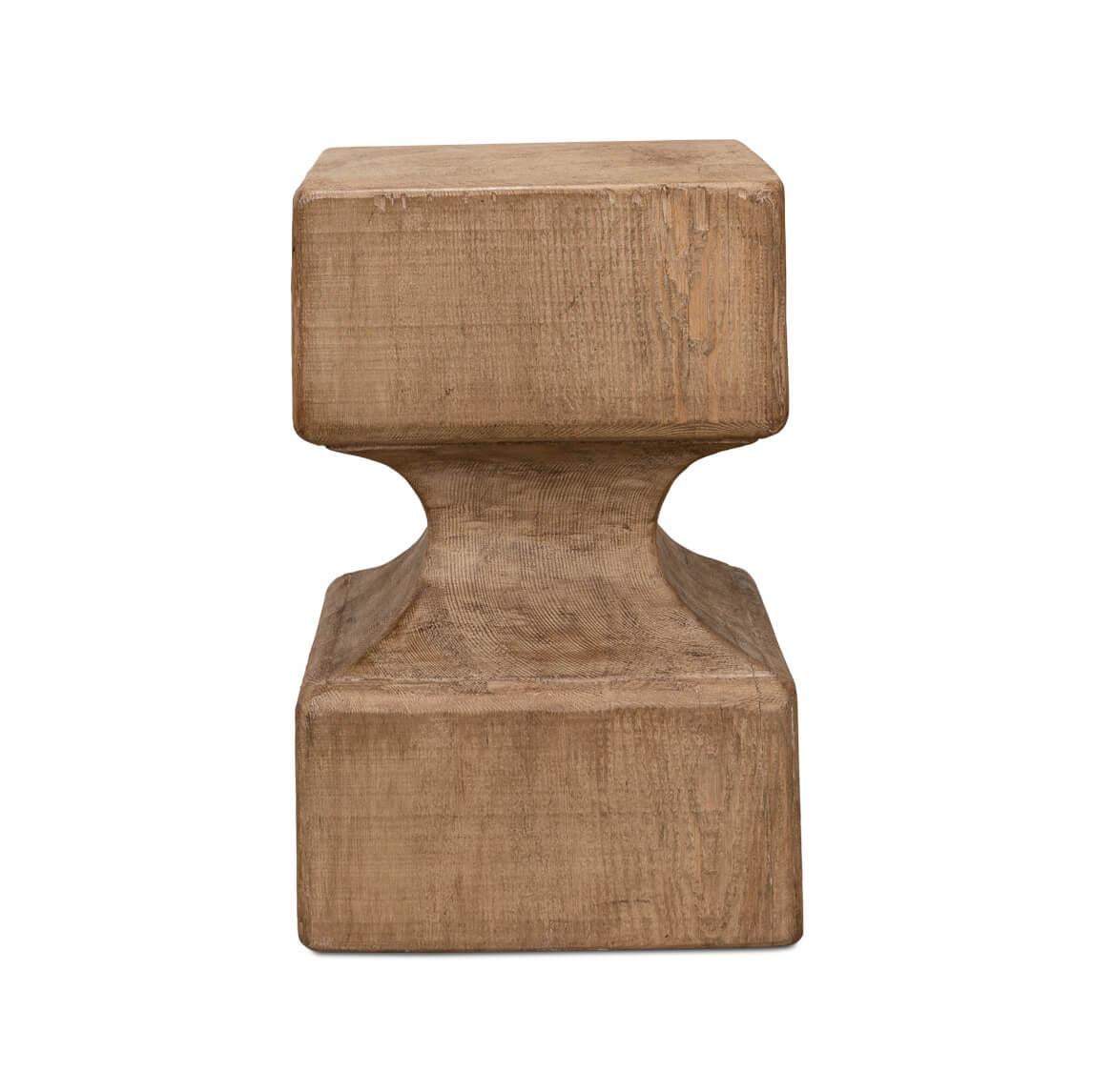 Contemporary Wooden Beam Stool For Sale