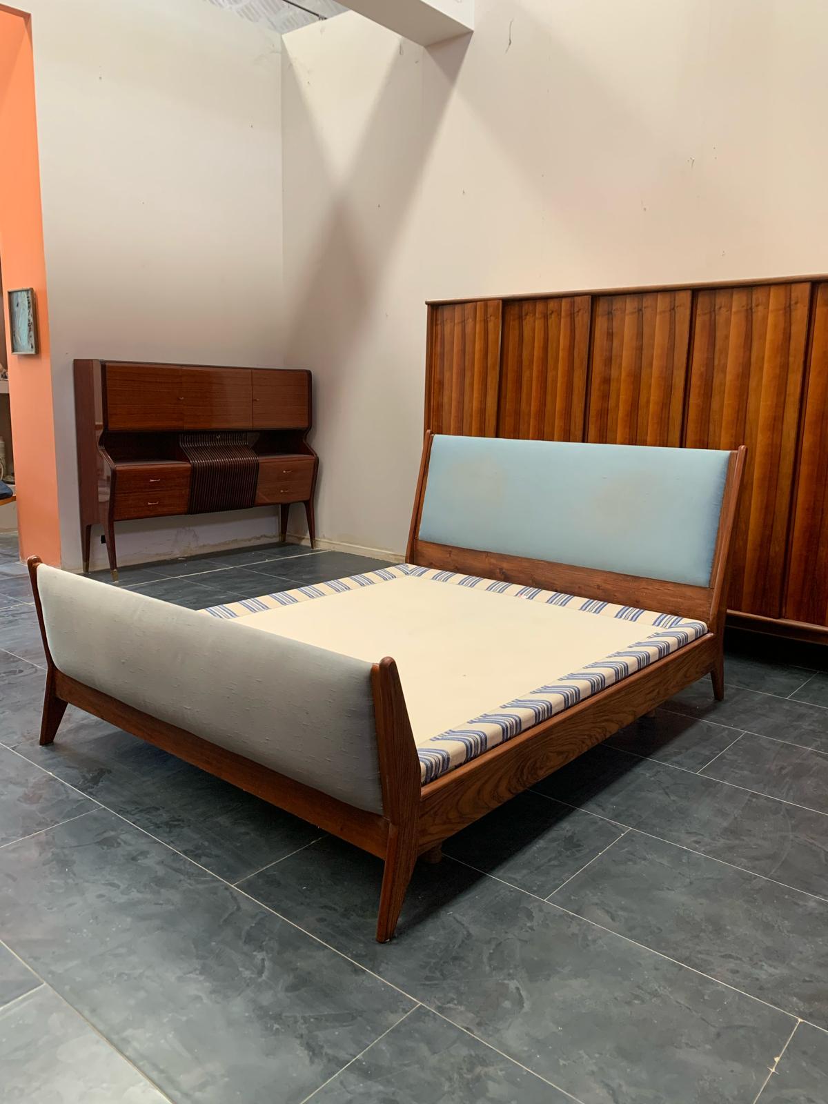 Wooden Bed with Orthopedic Base by Ico & Luisa Parisi, 1960s For Sale 7