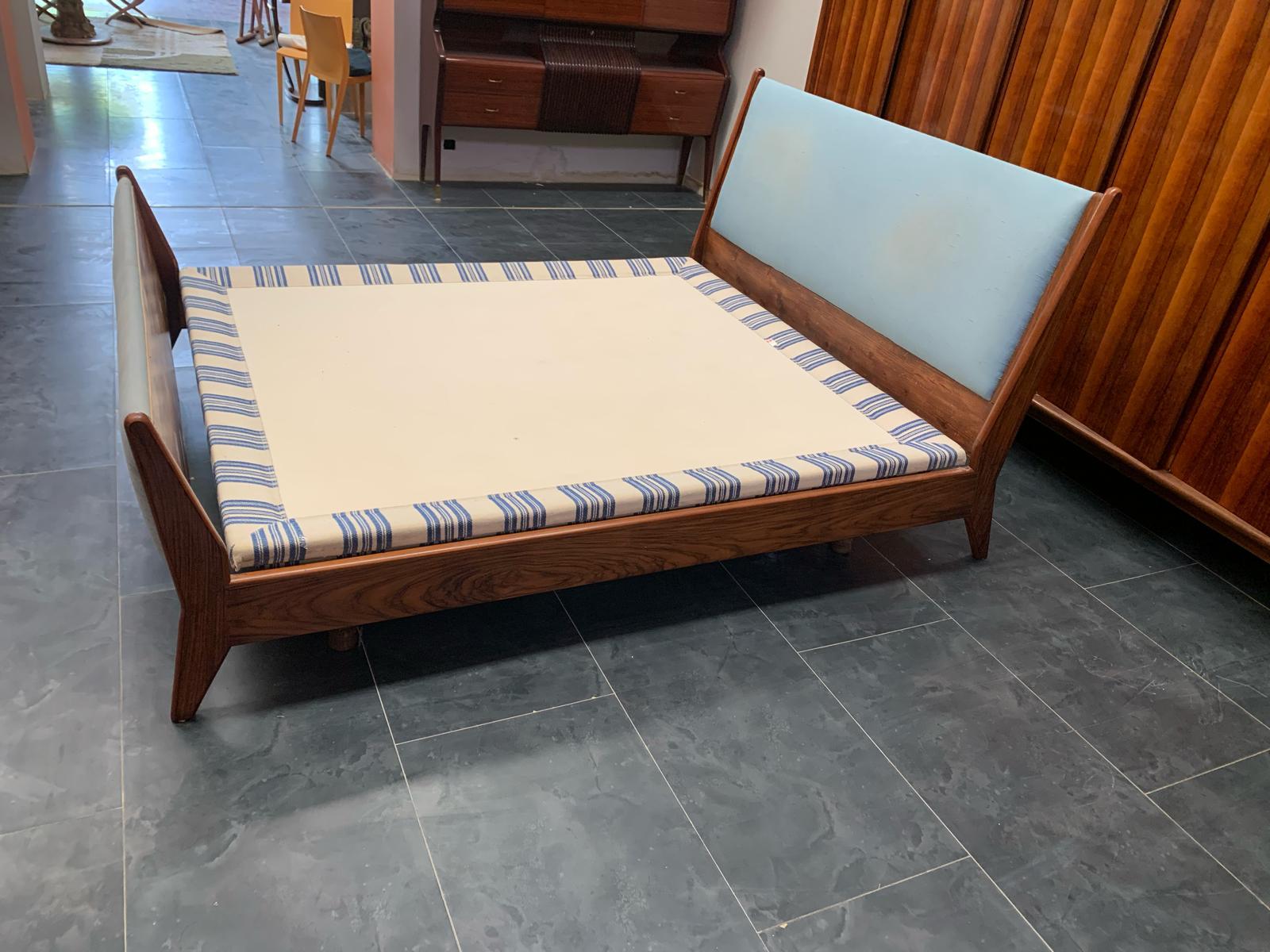 Wooden Bed with Orthopedic Base by Ico & Luisa Parisi, 1960s For Sale 8