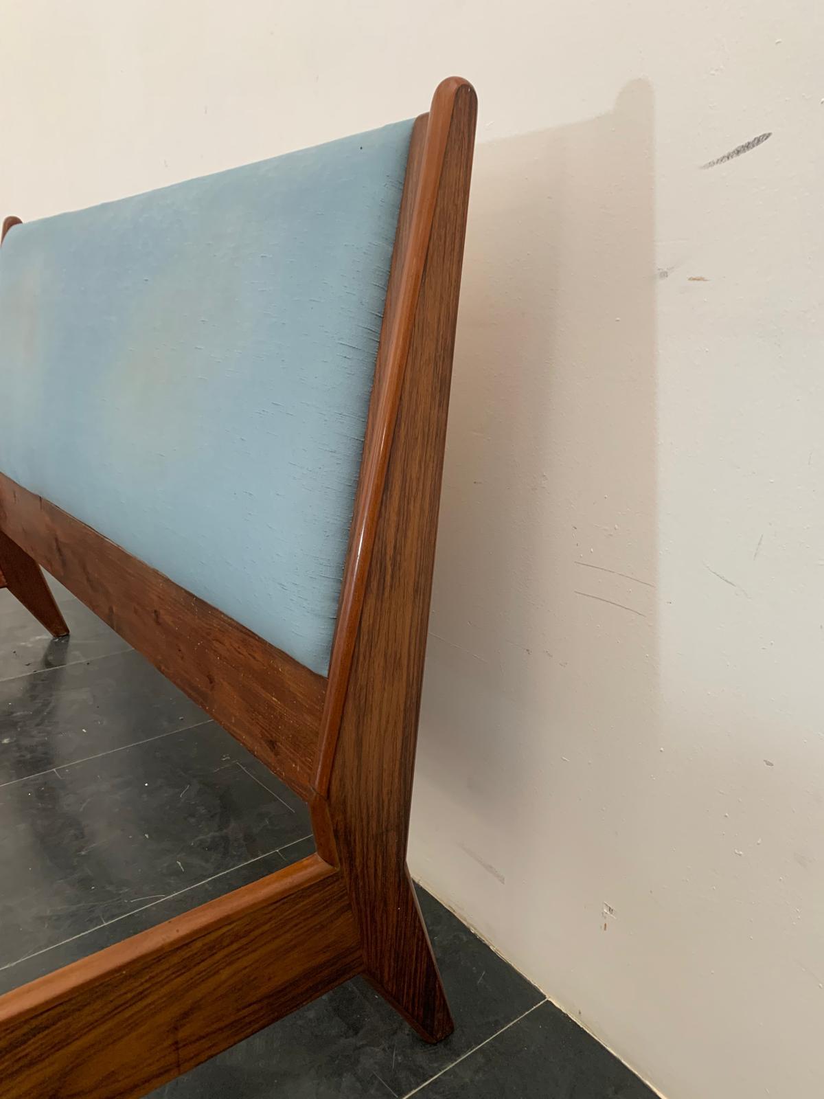 Wooden Bed with Orthopedic Base by Ico & Luisa Parisi, 1960s In Good Condition For Sale In Montelabbate, PU