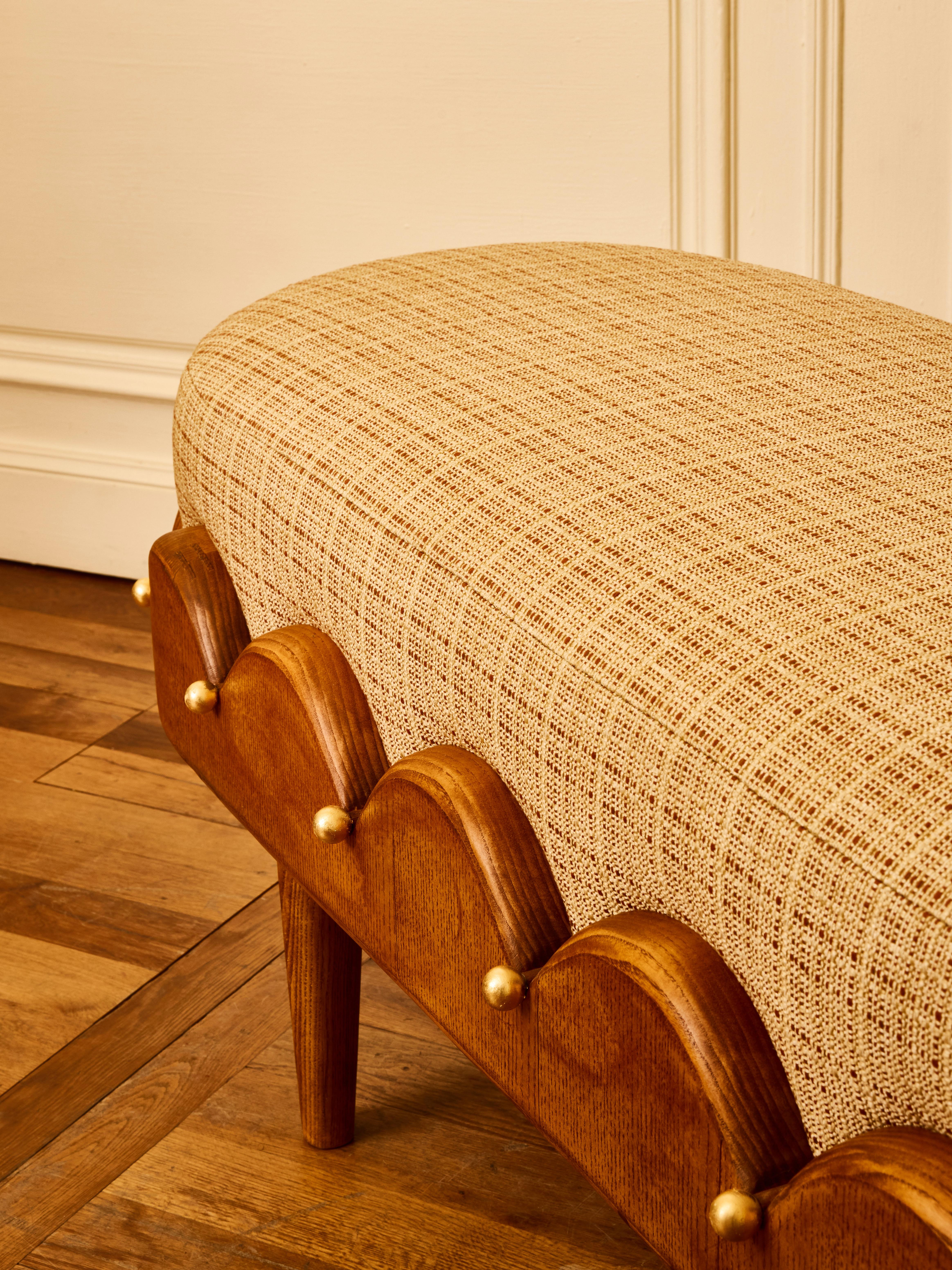 Banc en bois de G. NICOLET pour la Galerie Glustin Neuf - En vente à Saint-Ouen (PARIS), FR