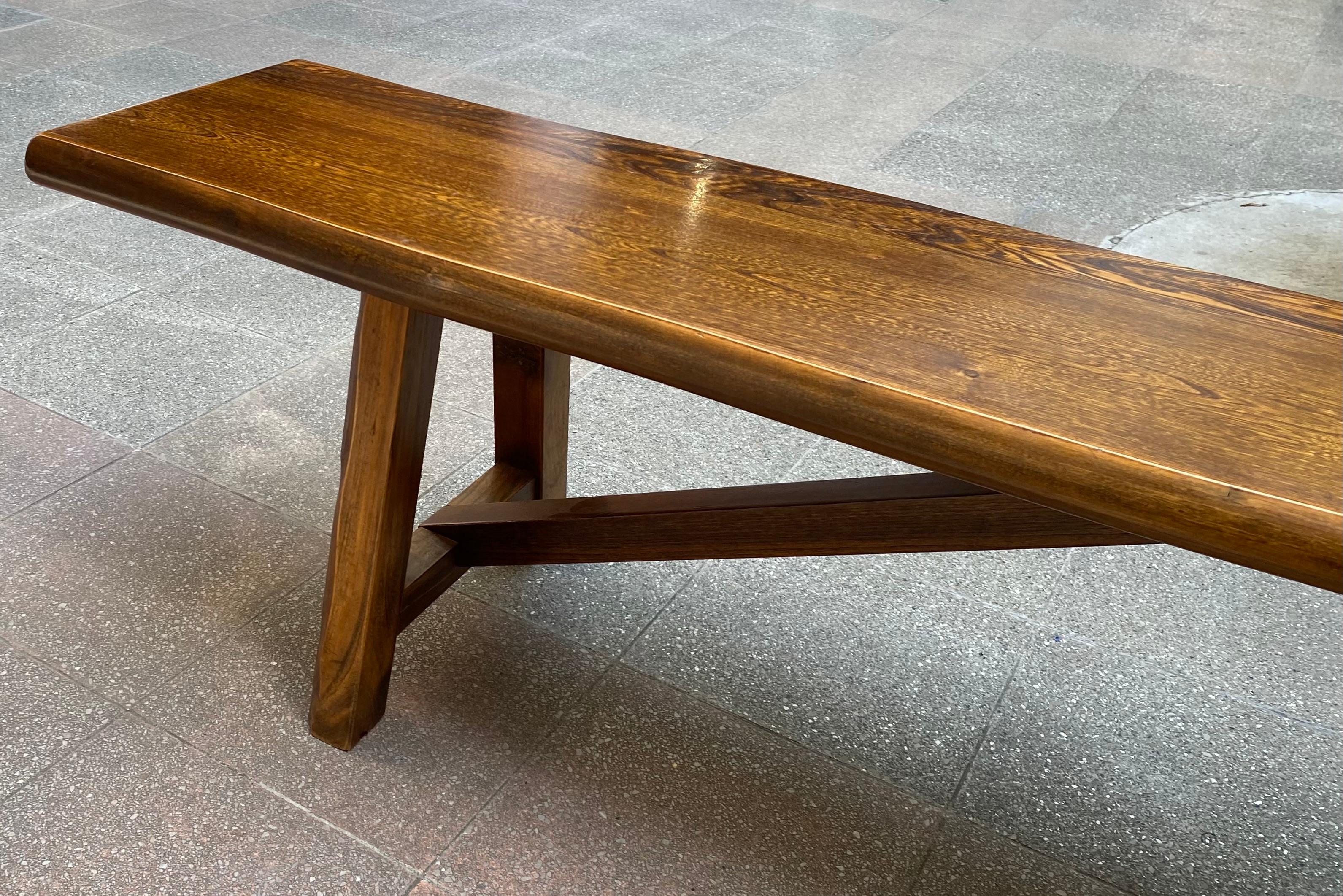 Wooden bench by Olavi Hänninen Solid elm 1950 2
