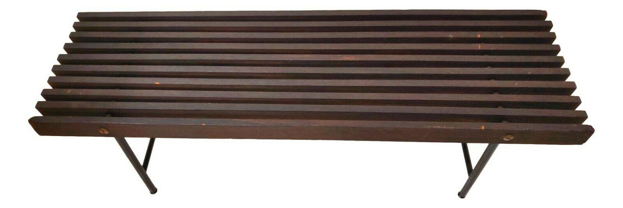 Mid-20th Century Wooden Bench Designed by Ico and Luisa Parisi, 1960s