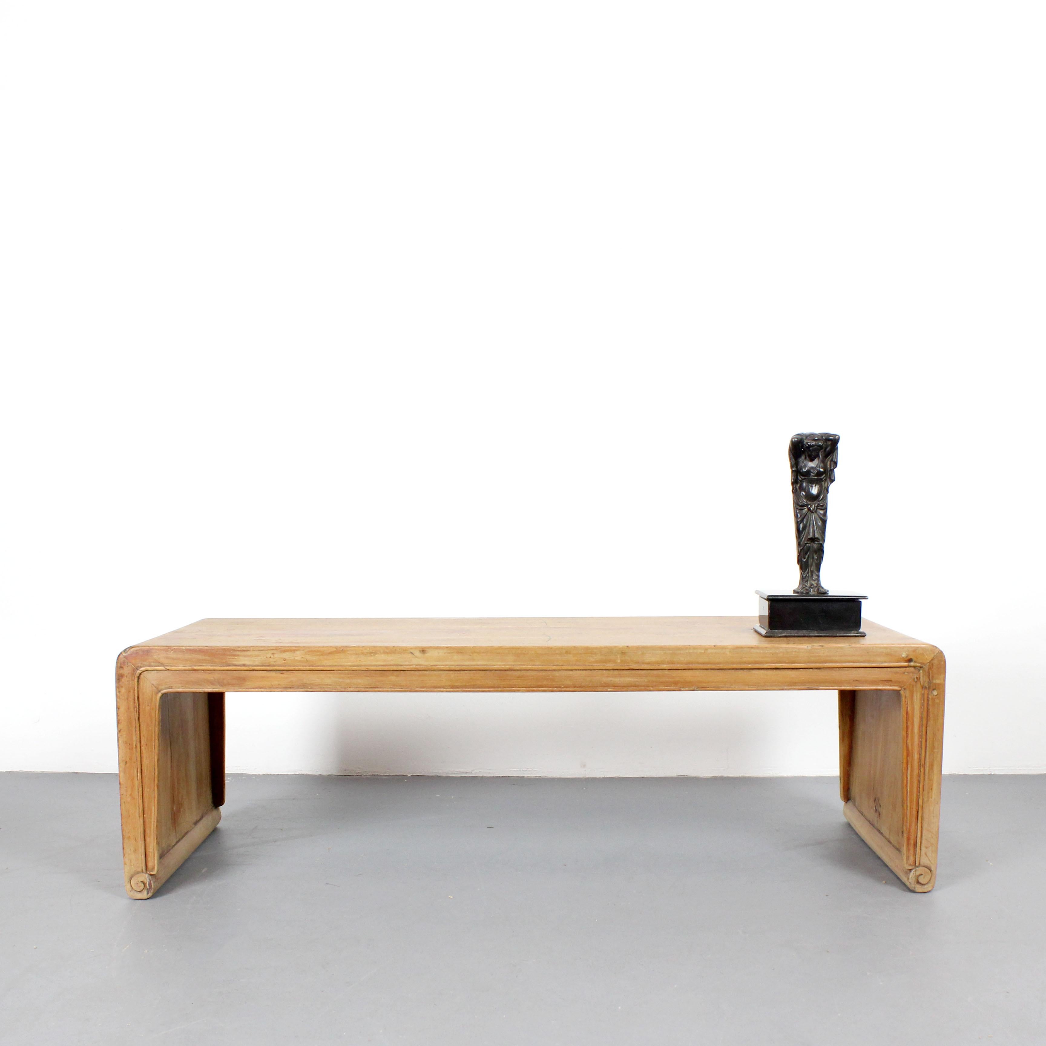 Wooden bench with carved decoration - China - 20th century For Sale 2