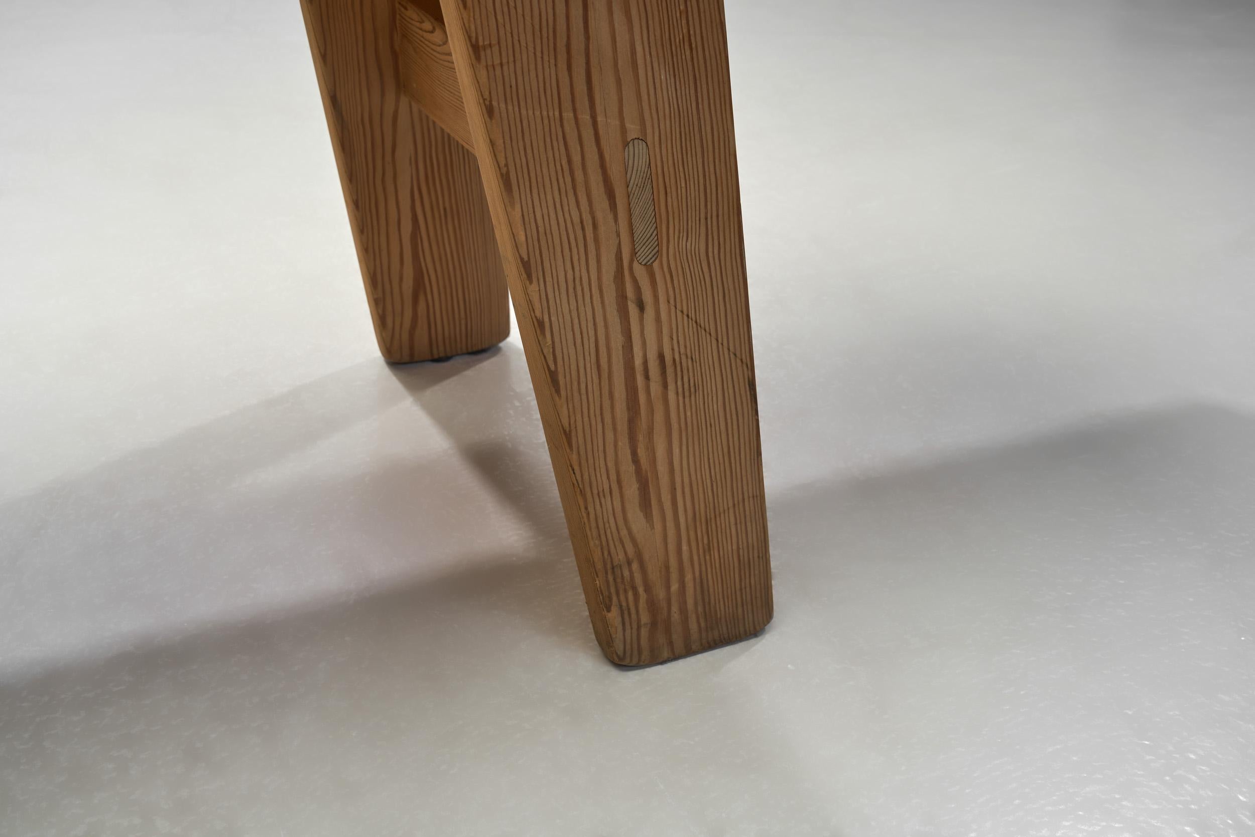 Wooden Bench with Sheepskin Upholstery, Norway Mid-20th Century For Sale 11