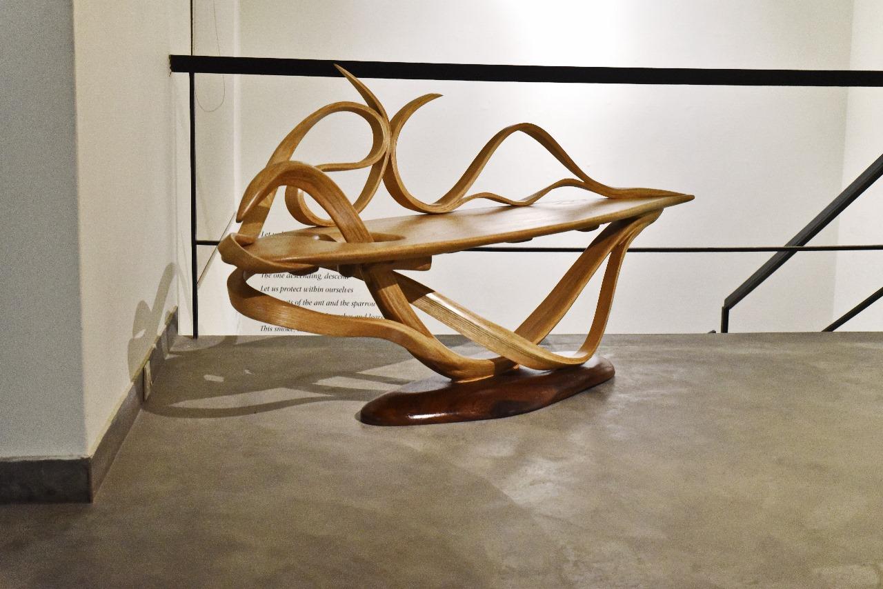 Ash Wooden Bench, Wooden Chassis,  Chassis No. 1 - Fluentum Series For Sale