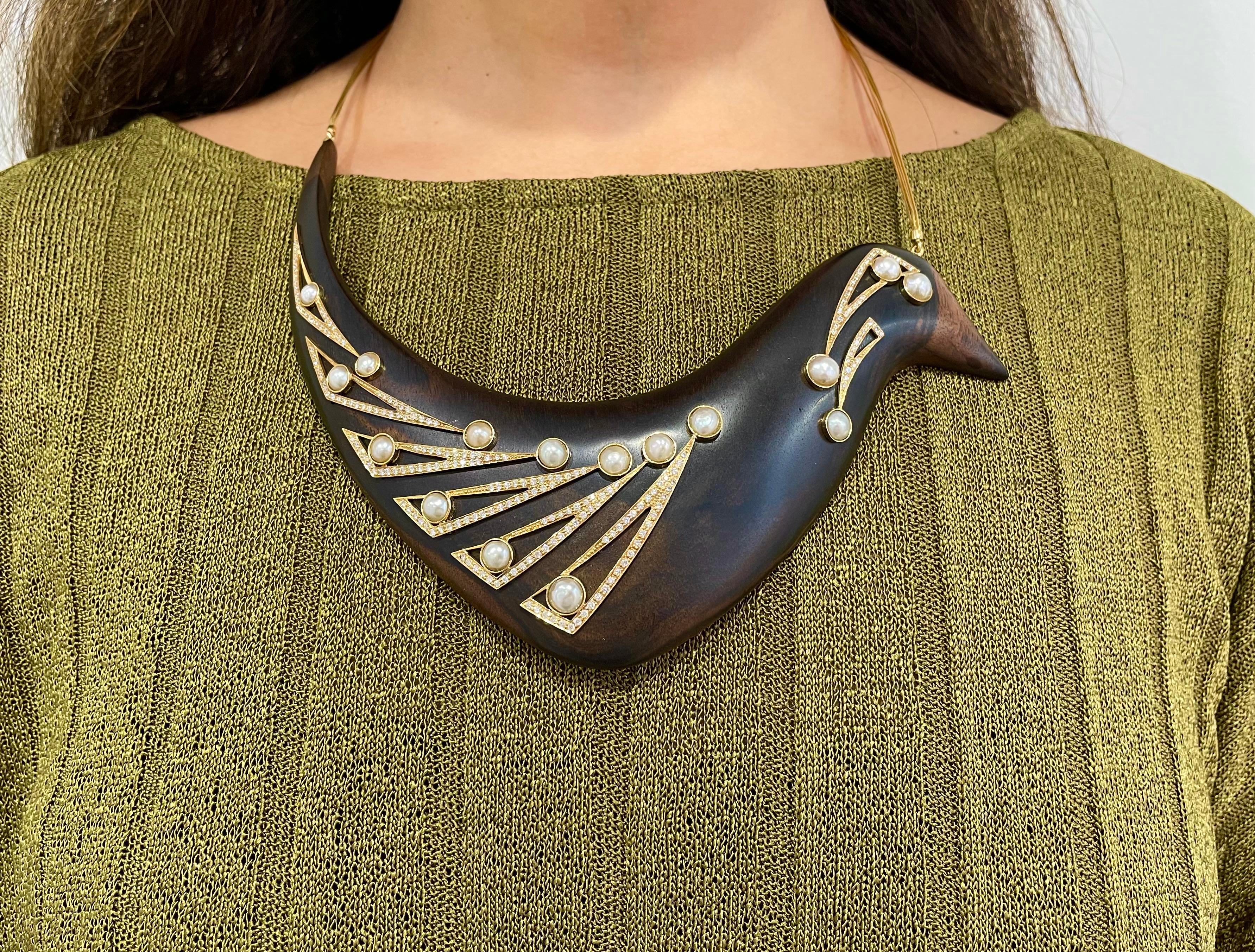 natural necklace bird