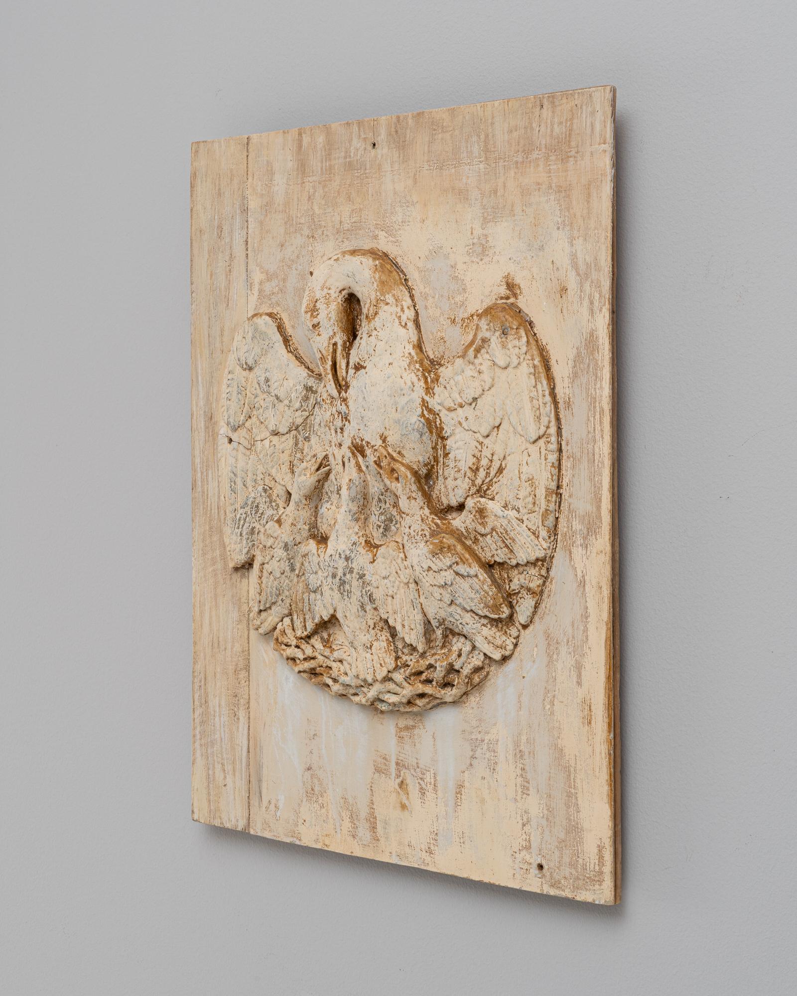 French Wooden Bird Wall Decoration For Sale