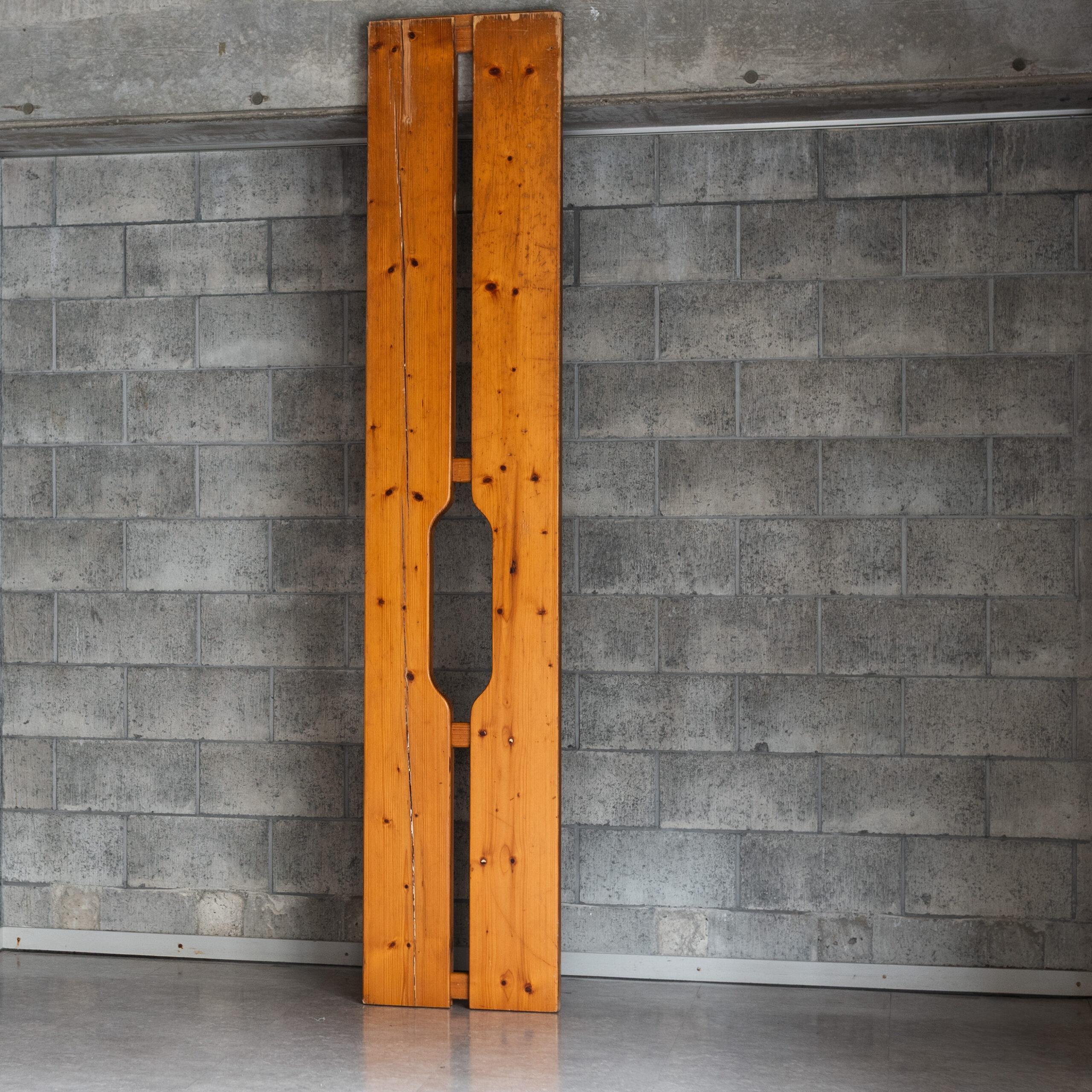 French Wooden block panel by Charlotte Perriand, Les Arcs, France, 1970s, object For Sale