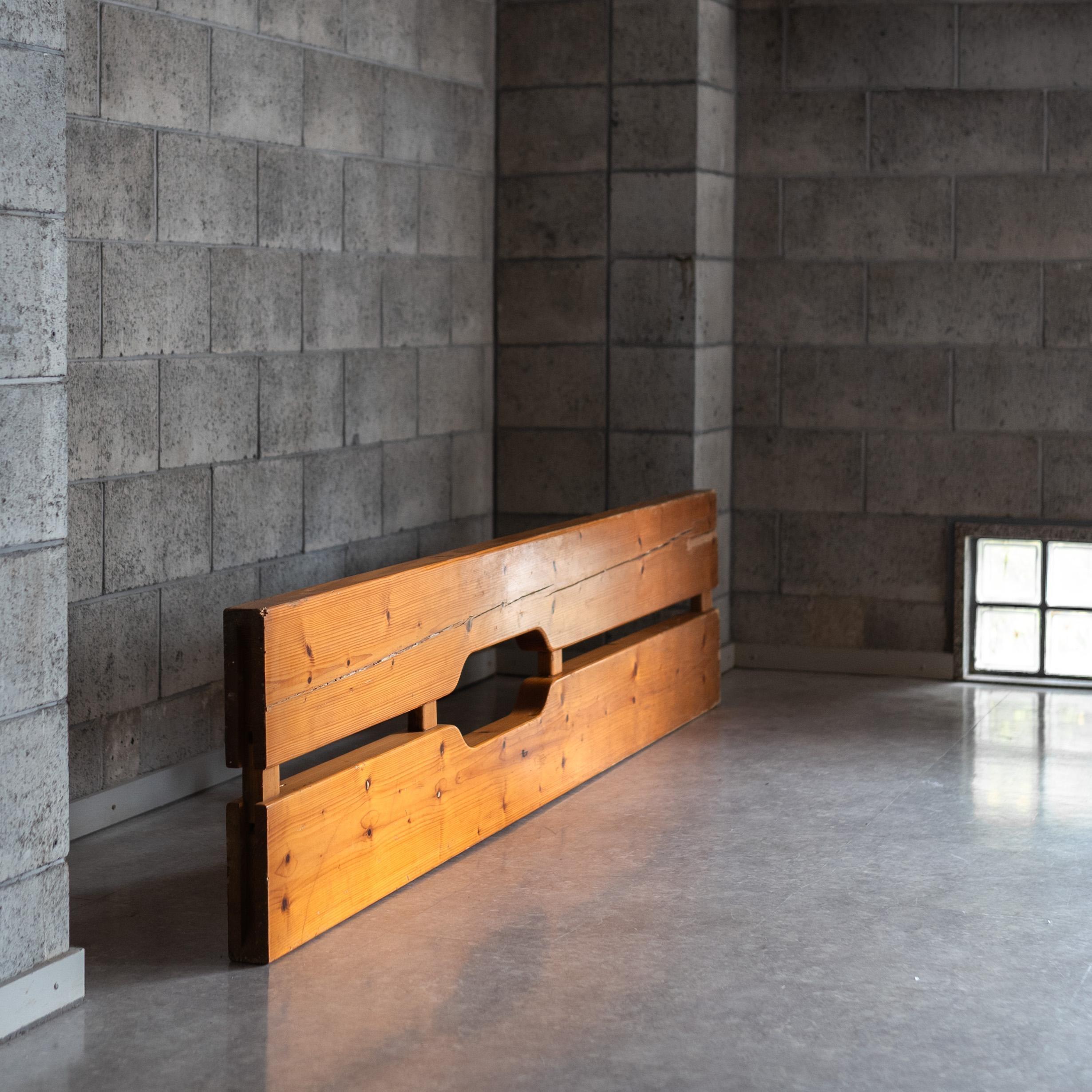 Wooden block panel by Charlotte Perriand, Les Arcs, France, 1970s, object In Good Condition For Sale In Tokyo, Tokyo