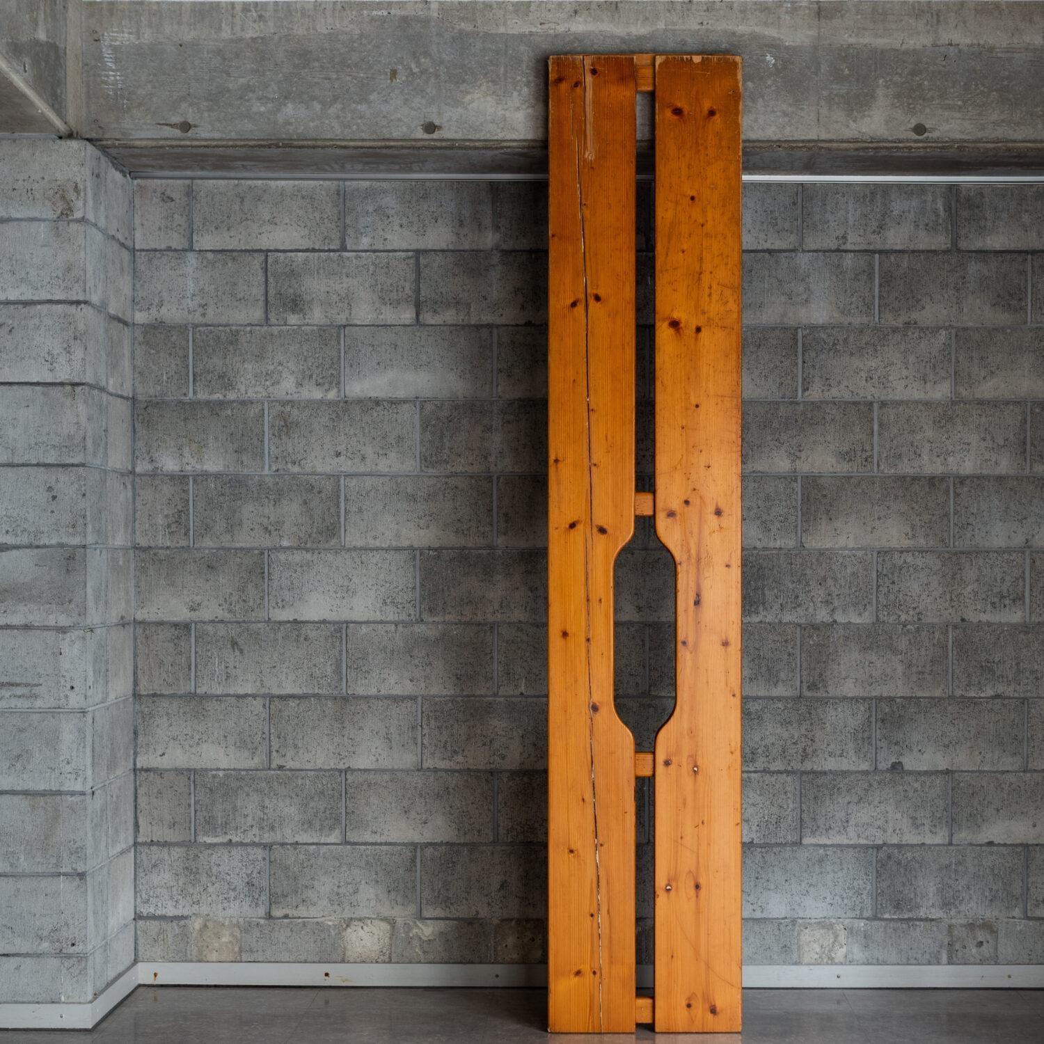 Late 20th Century Wooden block panel by Charlotte Perriand, Les Arcs, France, 1970s, object For Sale