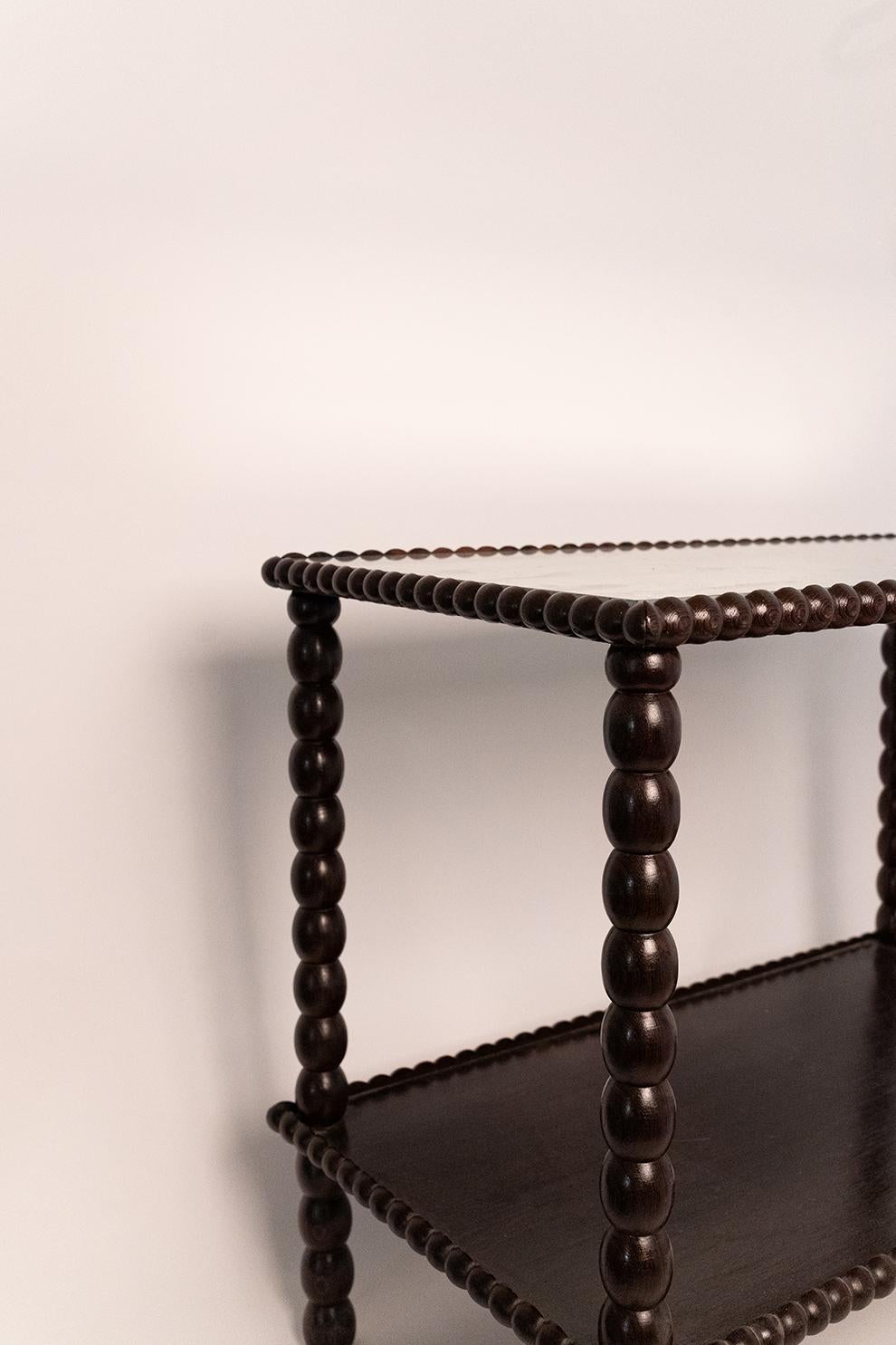 Mozambican Wooden bobbin table, 1960s.