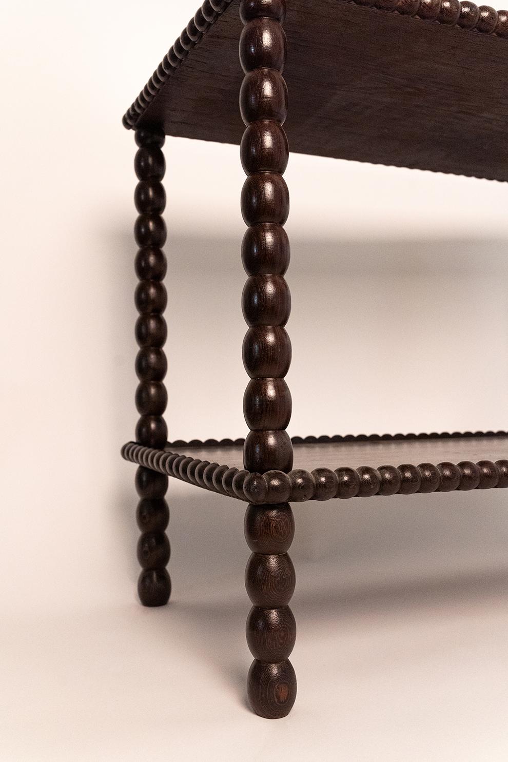 Wooden bobbin table, 1960s. In Good Condition In Lisboa, PT