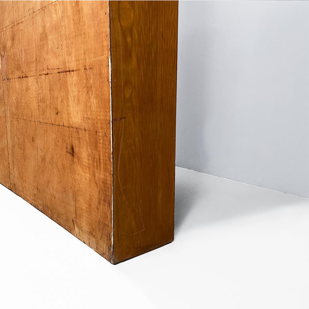 Bibliothèque rectangulaire en bois Art déco italienne avec cinq étagères, années 1940 en vente 5