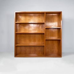 Italienisches Art Deco Bücherregal aus Holz mit fünf Fächern, 1940er Jahre