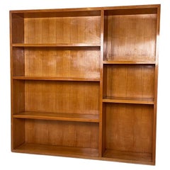 Italienisches Art Deco Bücherregal aus Holz mit fünf Fächern, 1940er Jahre