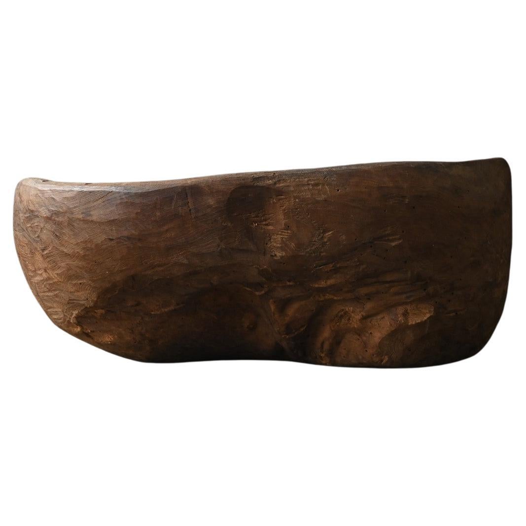 Holzschale aus einem alten japanischen Baumwurzel-/Skulptur-Objekt/20. Jahrhundert