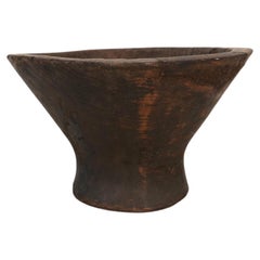 Antique Wooden Bowl in Wabi Sabi Style Ca.1860