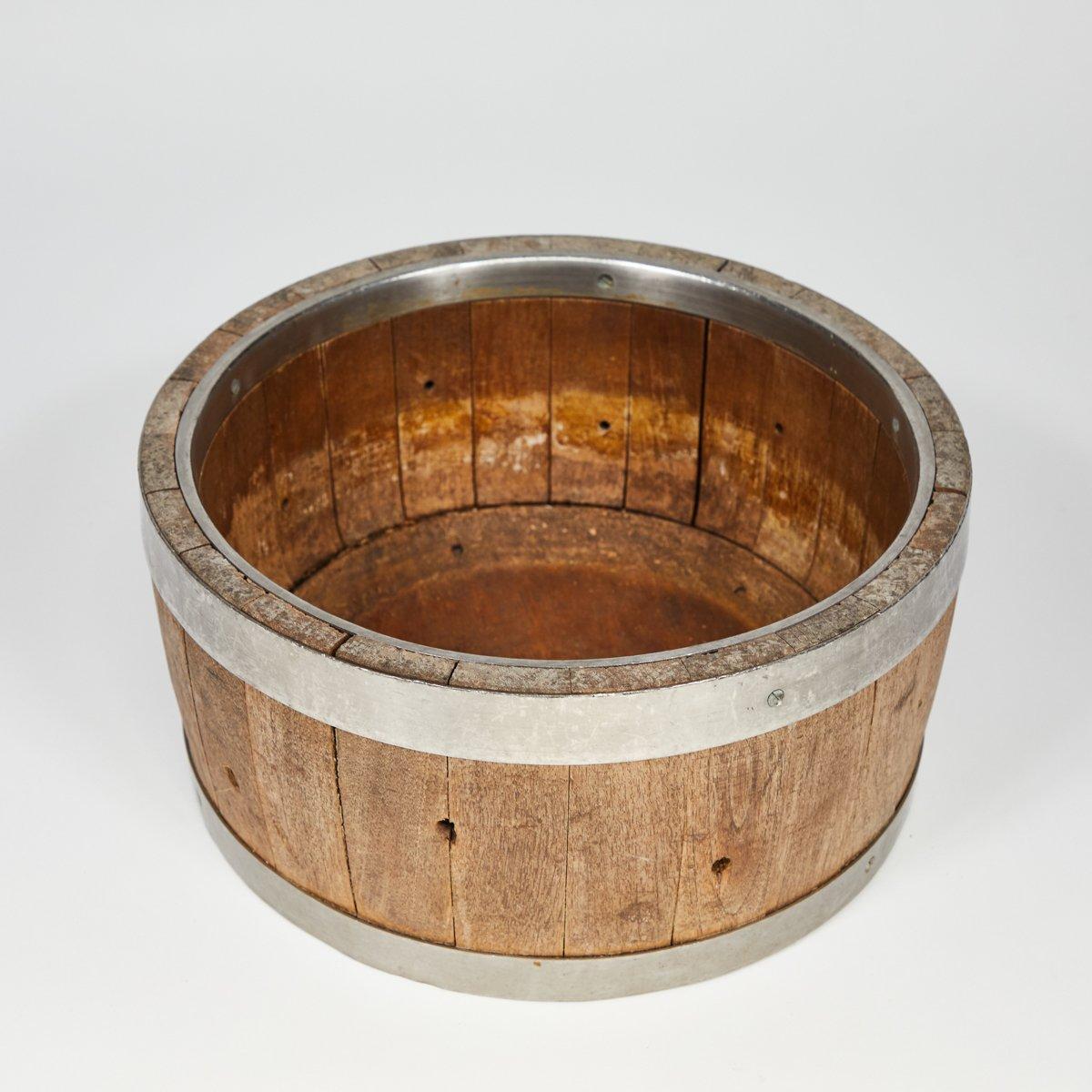 English Wooden Bowl with Metal Bands