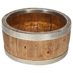 Wooden Bowl with Metal Bands