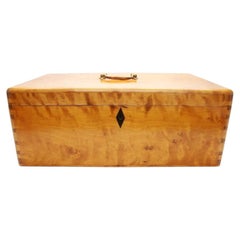 Wooden Box From Curly Birch, Europe, 1820s - 1840s