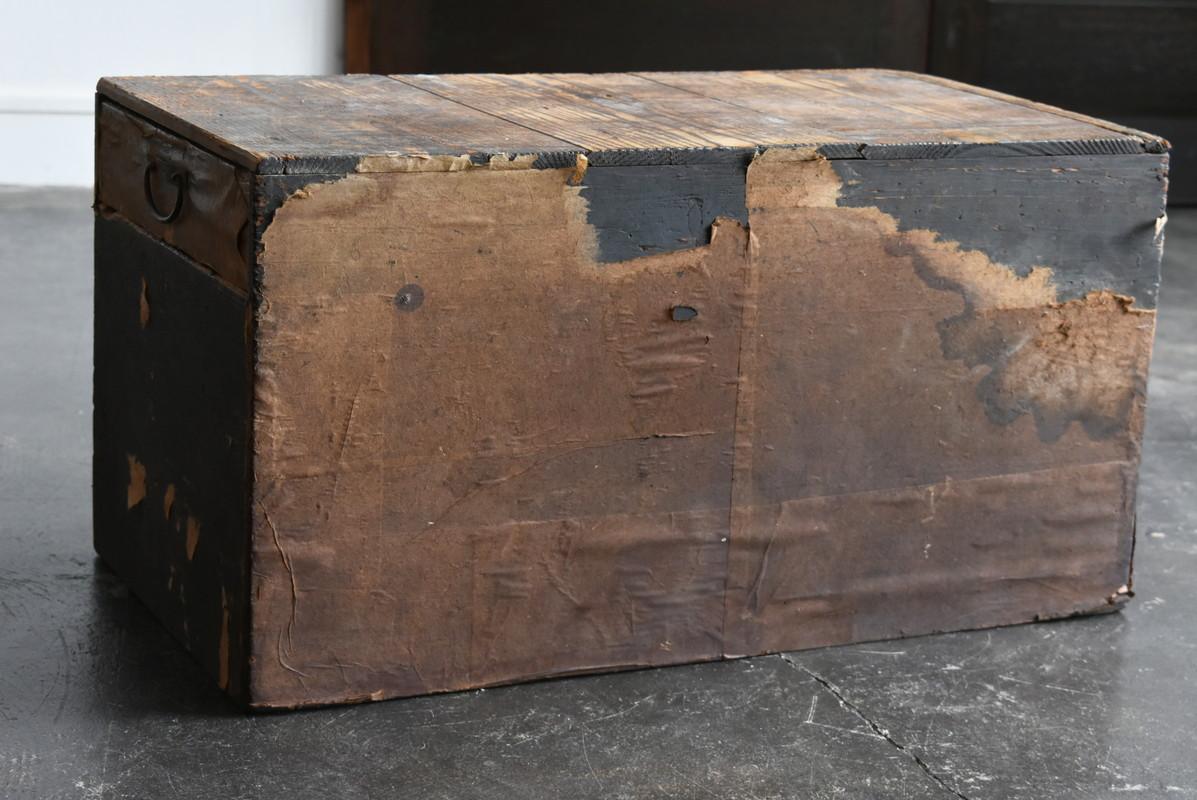Wooden Box with Drawer in the Meiji Era in Japan / Box with Japanese Paper/1868 7