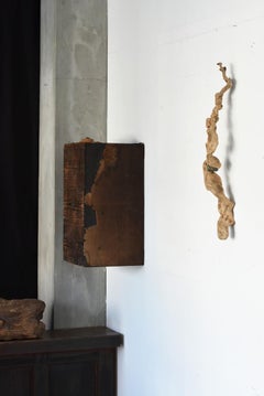 Wooden Box with Drawer in the Meiji Era in Japan / Box with Japanese Paper/1868