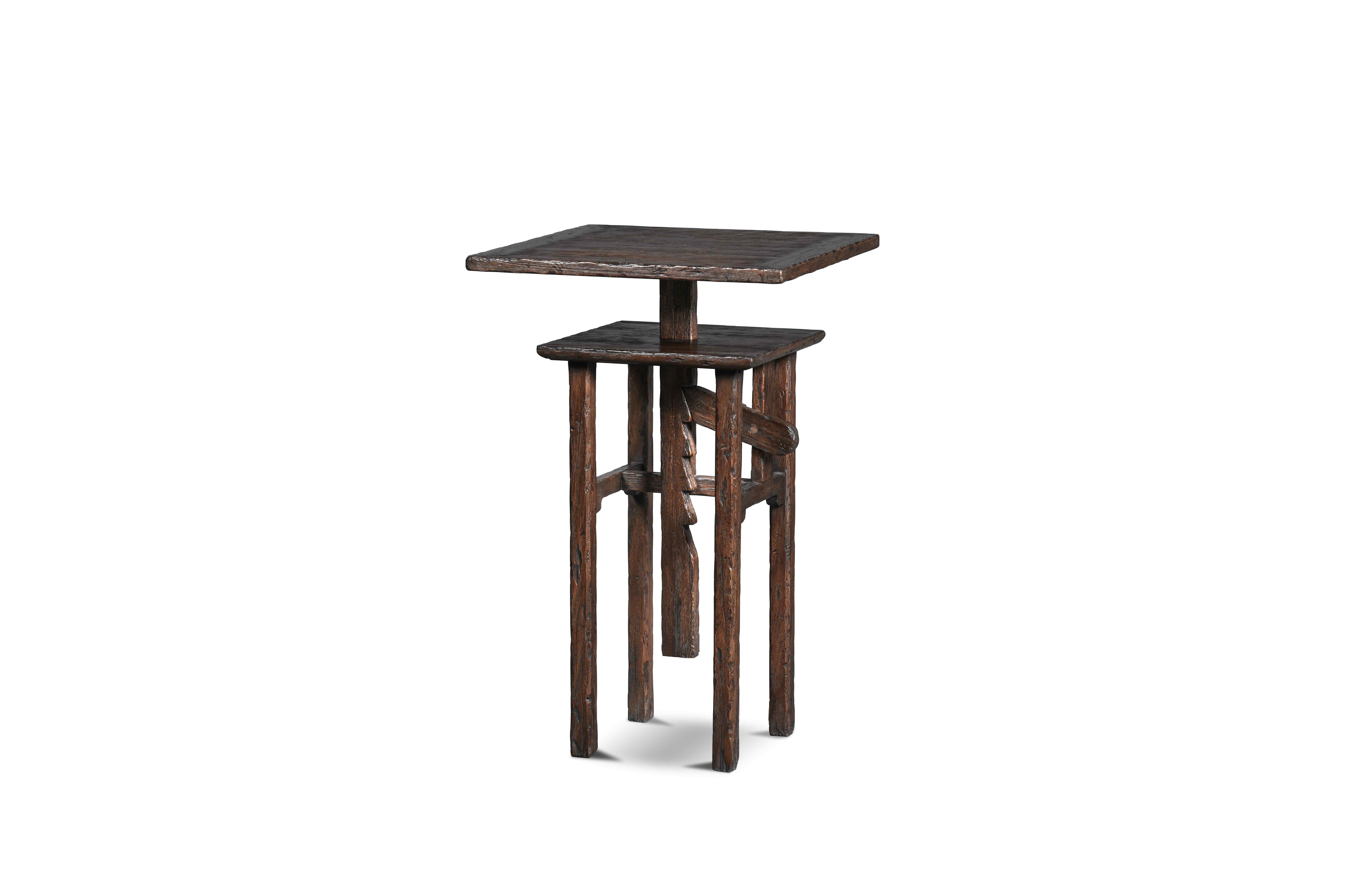 Decorative and functional, this pedestal is designed for showcasing objects d’art. Its mechanism is created so that the table top can be lifted to different heights for stylized versatility.