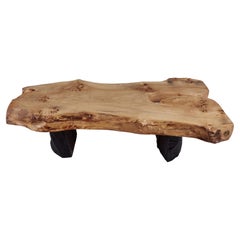 Wooden Brutalist Bench/Table, Wabi-Sabi, Natural and Eco Friendly, Logniture