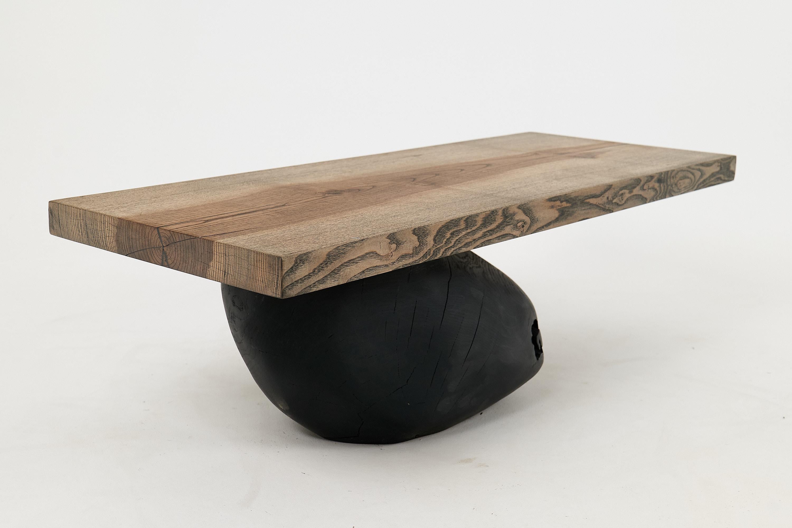 Brutalistischer Holztisch, Wabi-Sabi, natürlich und umweltfreundlich, Logniture im Angebot 12