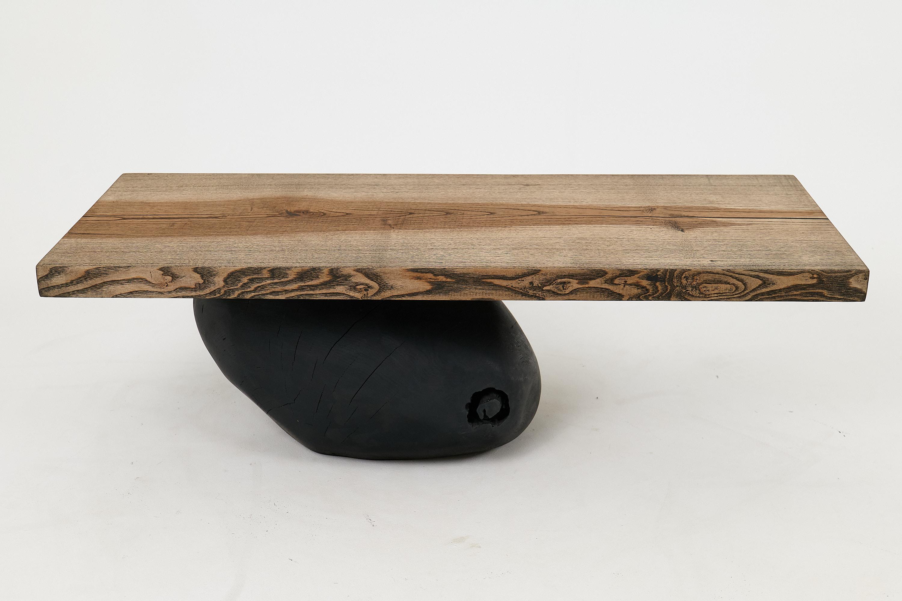 Brutalistischer Holztisch, Wabi-Sabi, natürlich und umweltfreundlich, Logniture (Brutalismus) im Angebot