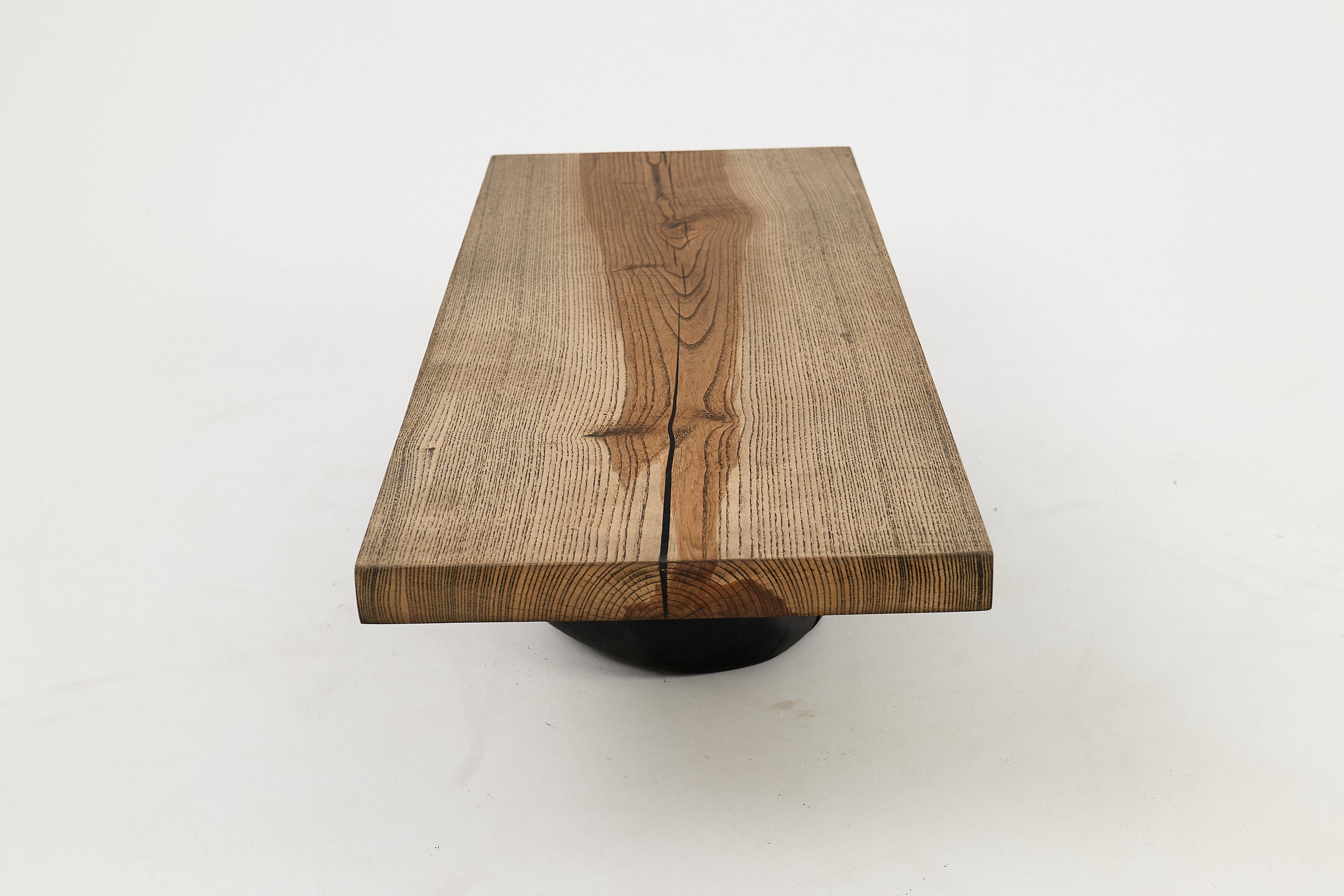 Brutalistischer Holztisch, Wabi-Sabi, natürlich und umweltfreundlich, Logniture im Angebot 2