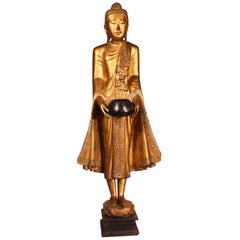 Wooden Buddha Period Bangkok, 19th Century, Thailand
