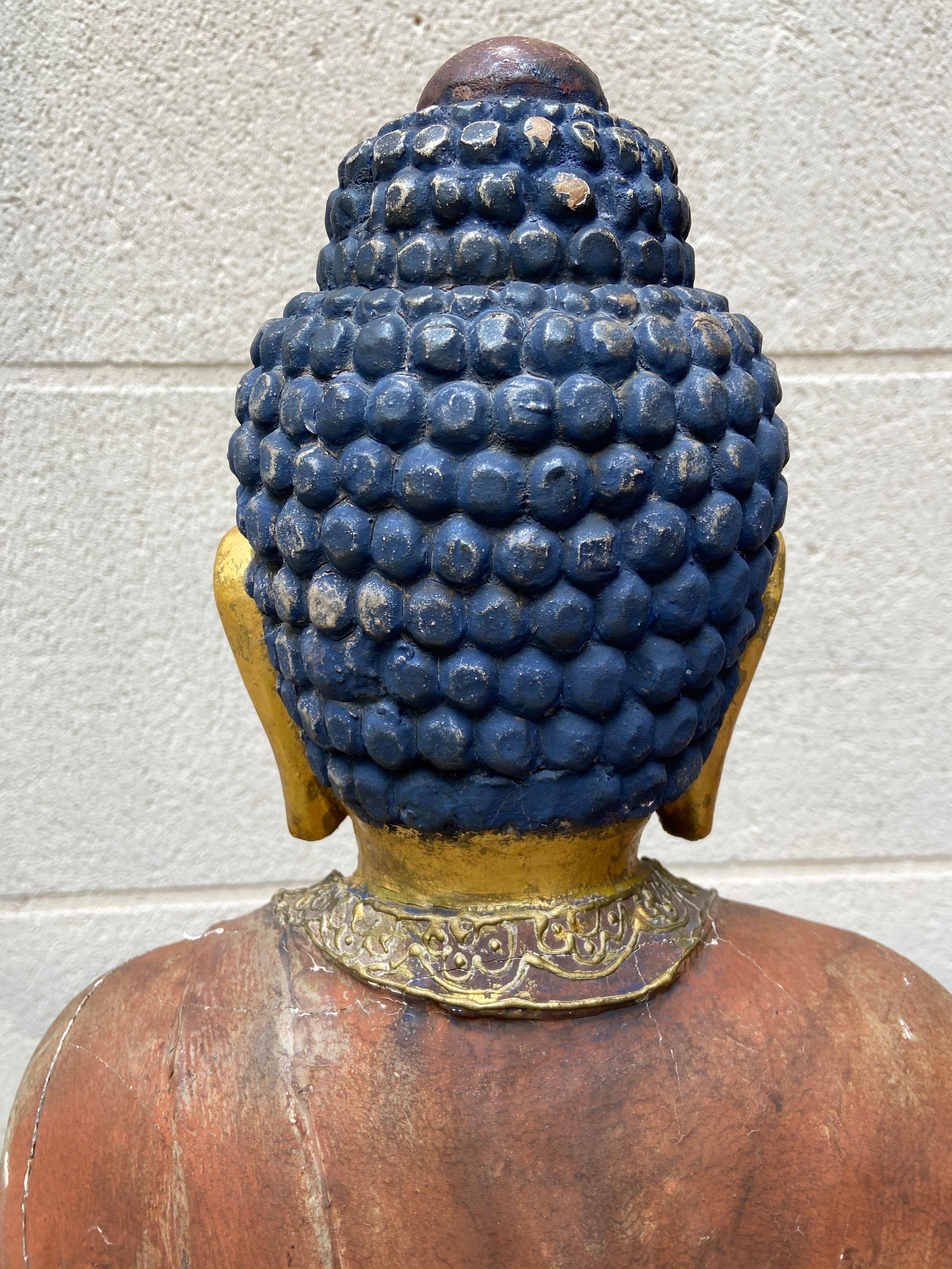 Wooden Buddha Statue, Japan, 19th Century 1