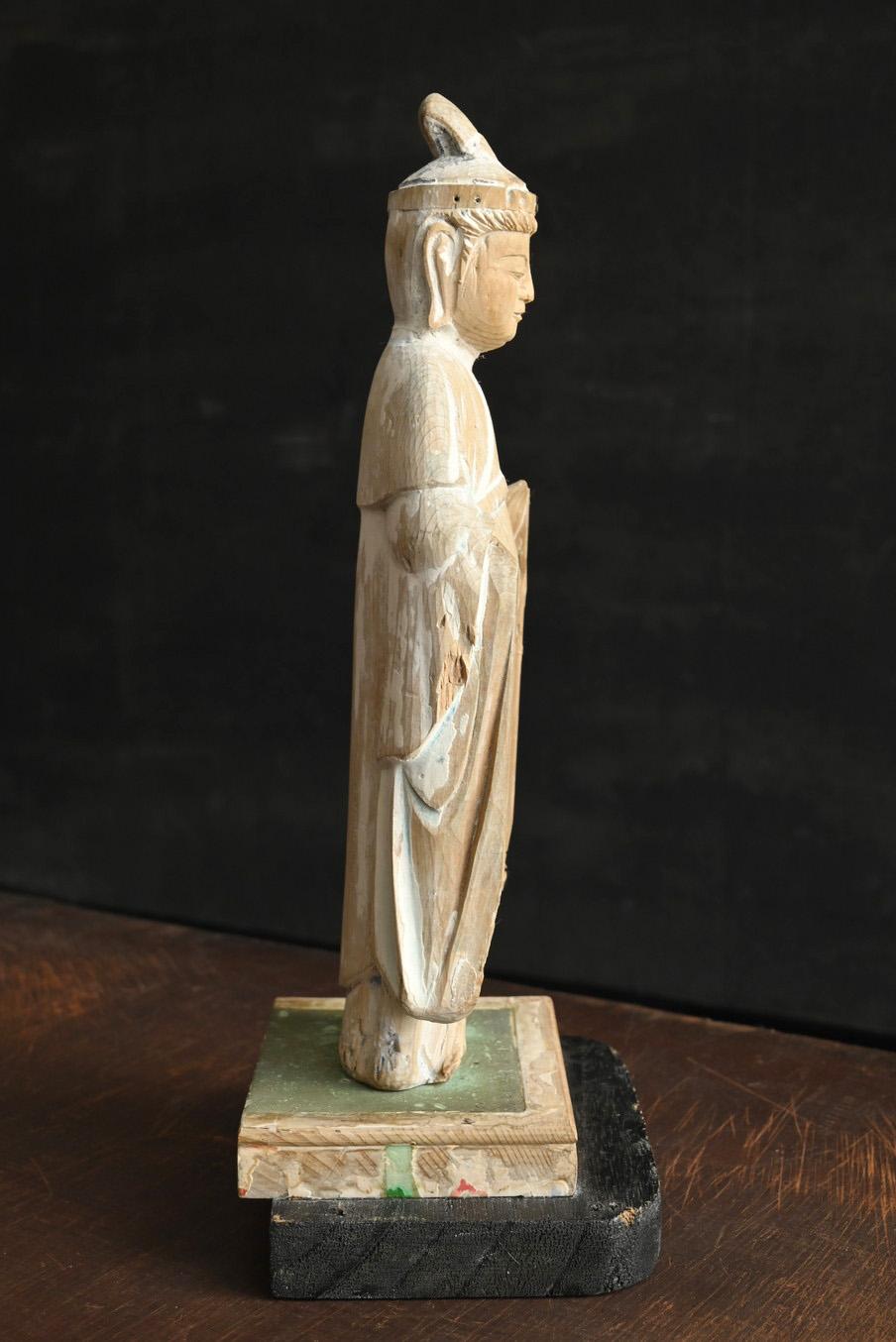 Estatuas de Buda de madera del periodo Edo en Japón/1800-1868/Periodo Edo tardío en Bueno estado para la venta en Sammu-shi, Chiba