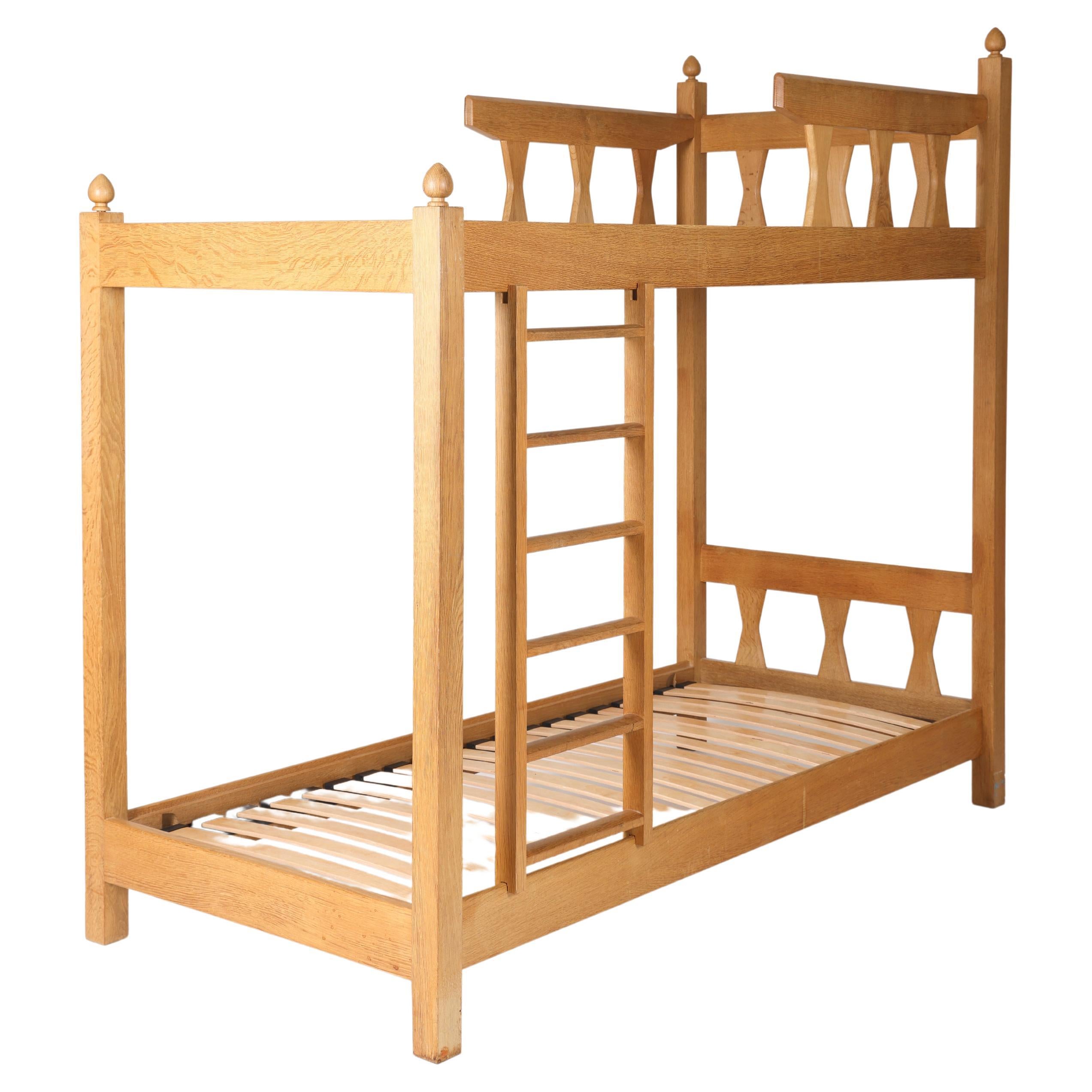 Wooden Bunk bed by Guillerme and Chambron, 1960, France