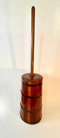 Wooden Butter Churn with Additional Paddles