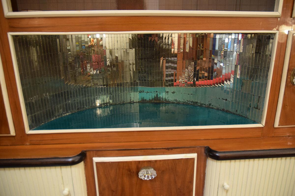 Glass Wooden Cabinet, 1950s Italian Production For Sale
