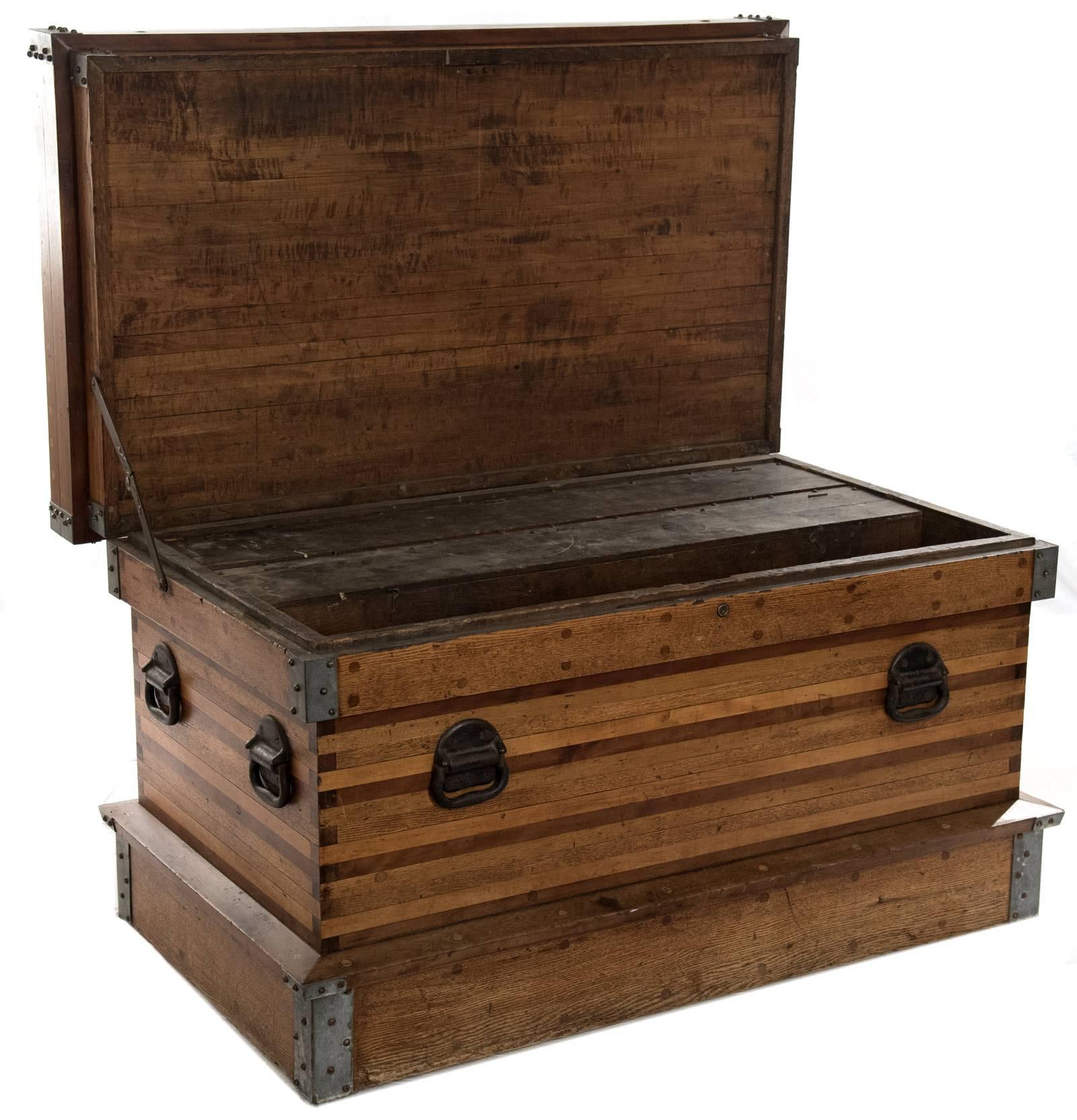 20th Century Wooden Cabinet Maker's Tool Chest For Sale