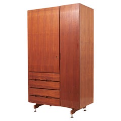 Vintage Wooden Cabinet with Three Drawers, Italy 1950s