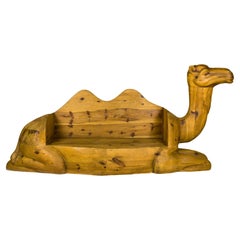 Wooden Camel Bench, Circa 1970, Spain