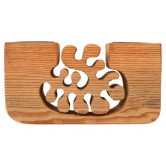 Wooden Candleholder by Gunnar Kanevad, Sweden with a fantastic oranic shape