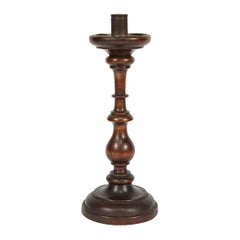 Wooden Candlestick in Walnut