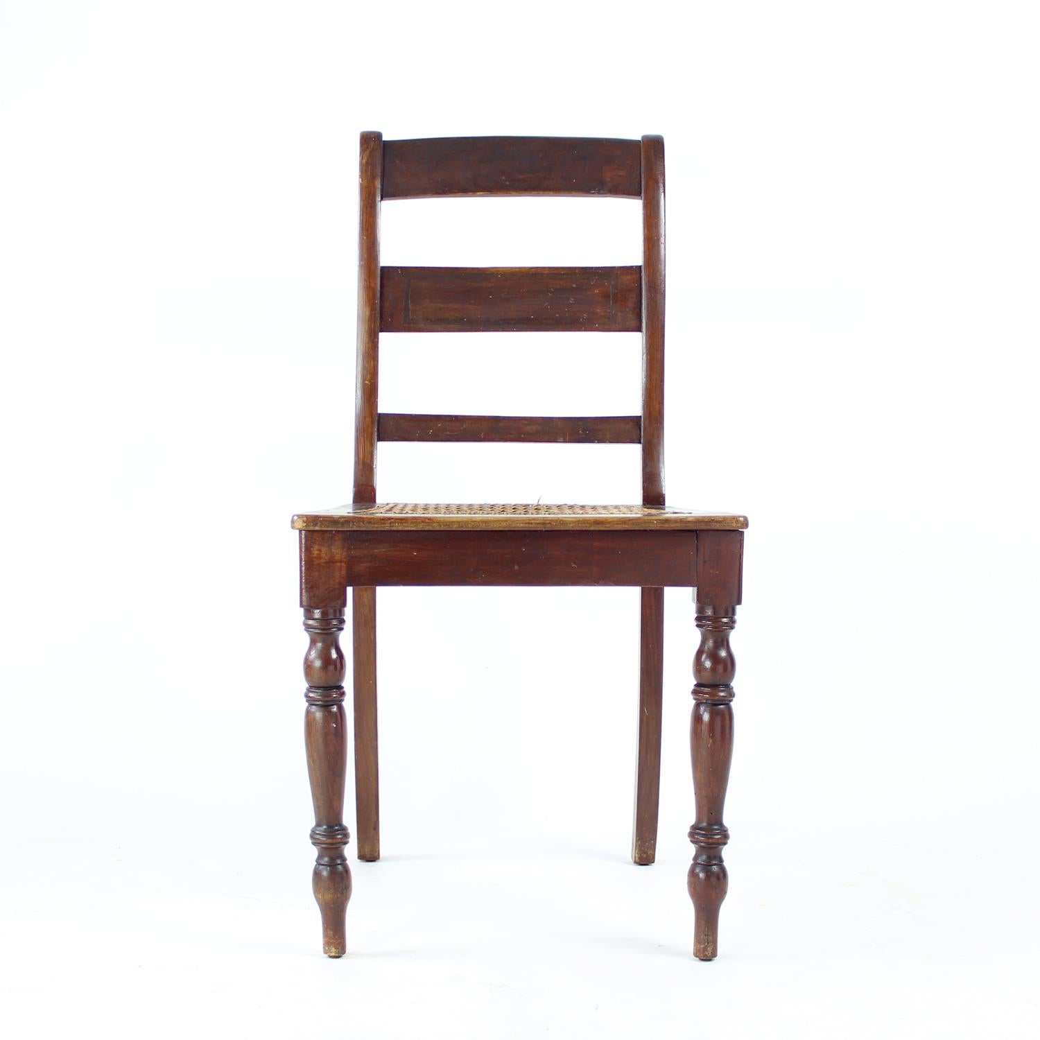 Wooden & Cane Chair, Czechoslovakia 1910s (Art nouveau) im Angebot