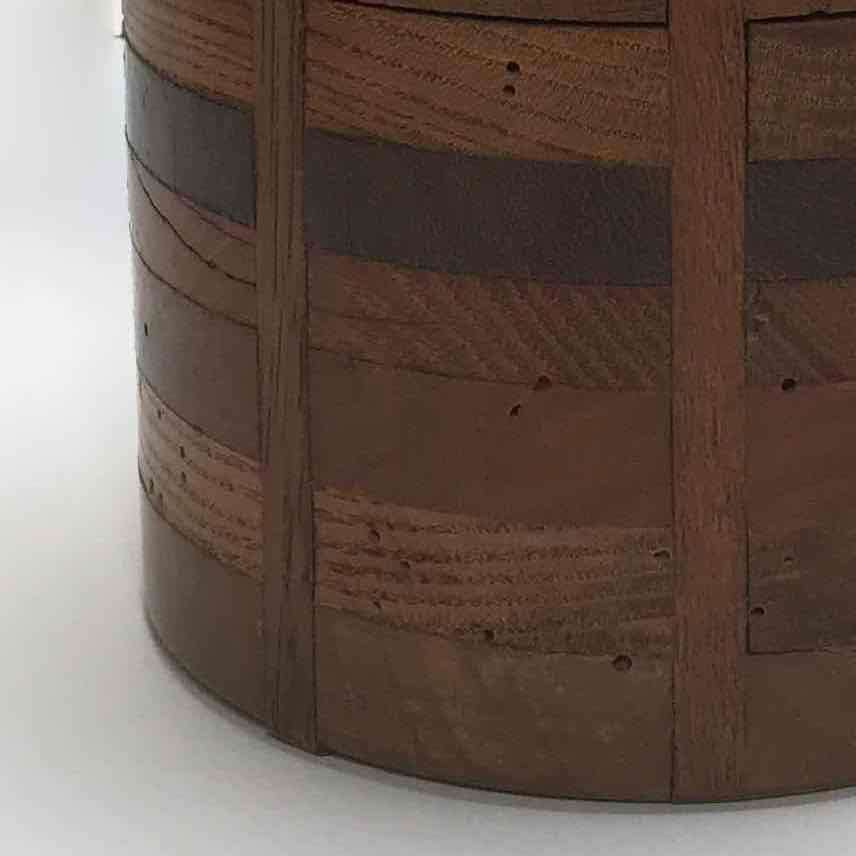 Late Victorian Wooden Canister from Late 19th Century France