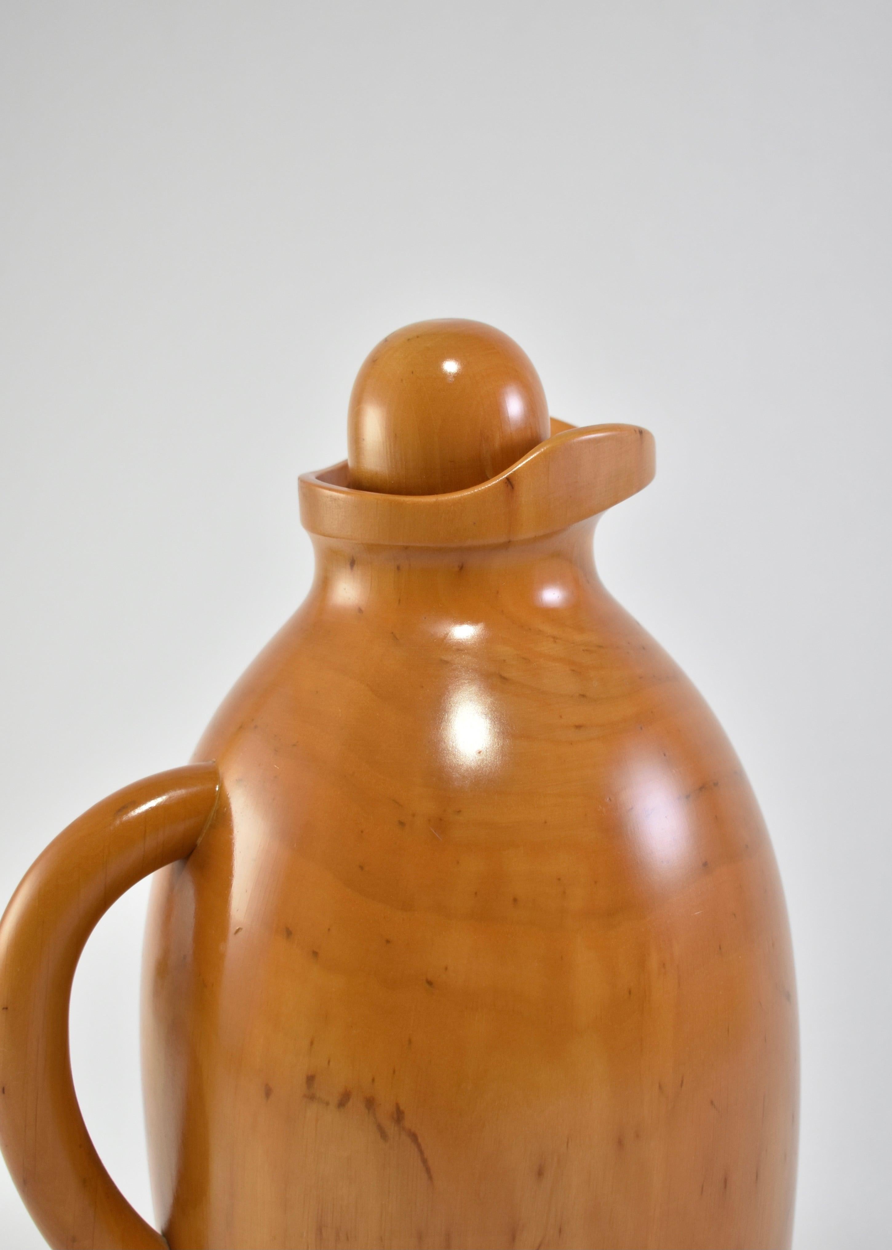 Mid-Century Modern Wooden Carafe