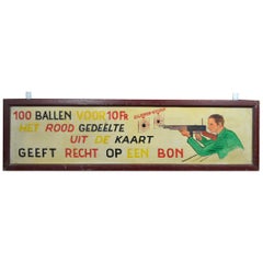 Retro Wooden Carnival Panel Shooting Gallery