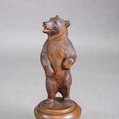 Wooden Carved Black Forest Bear, Brienz around 1920s