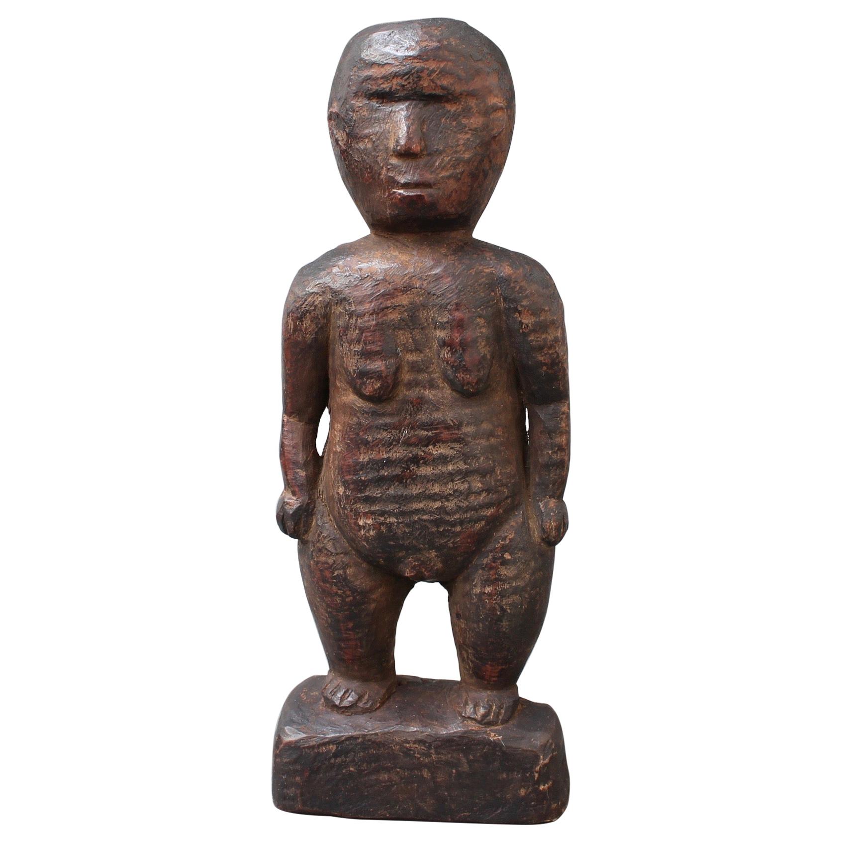 Wooden Carving of Female Figure from Sumba Island, Indonesia, circa 1960s
