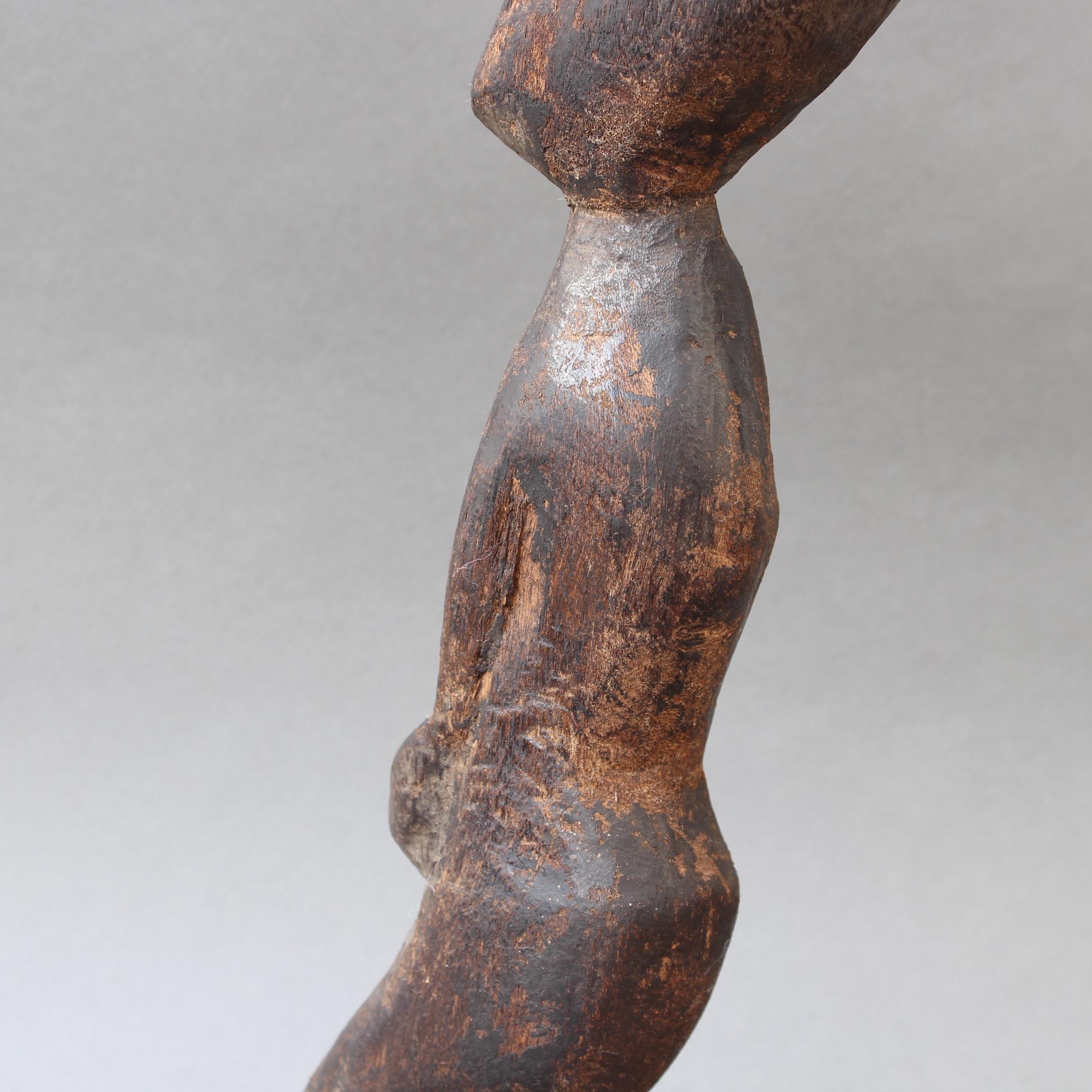 Wooden Carving / Sculpture of Kneeling Wooden Figure from Timor, Indonesia 4